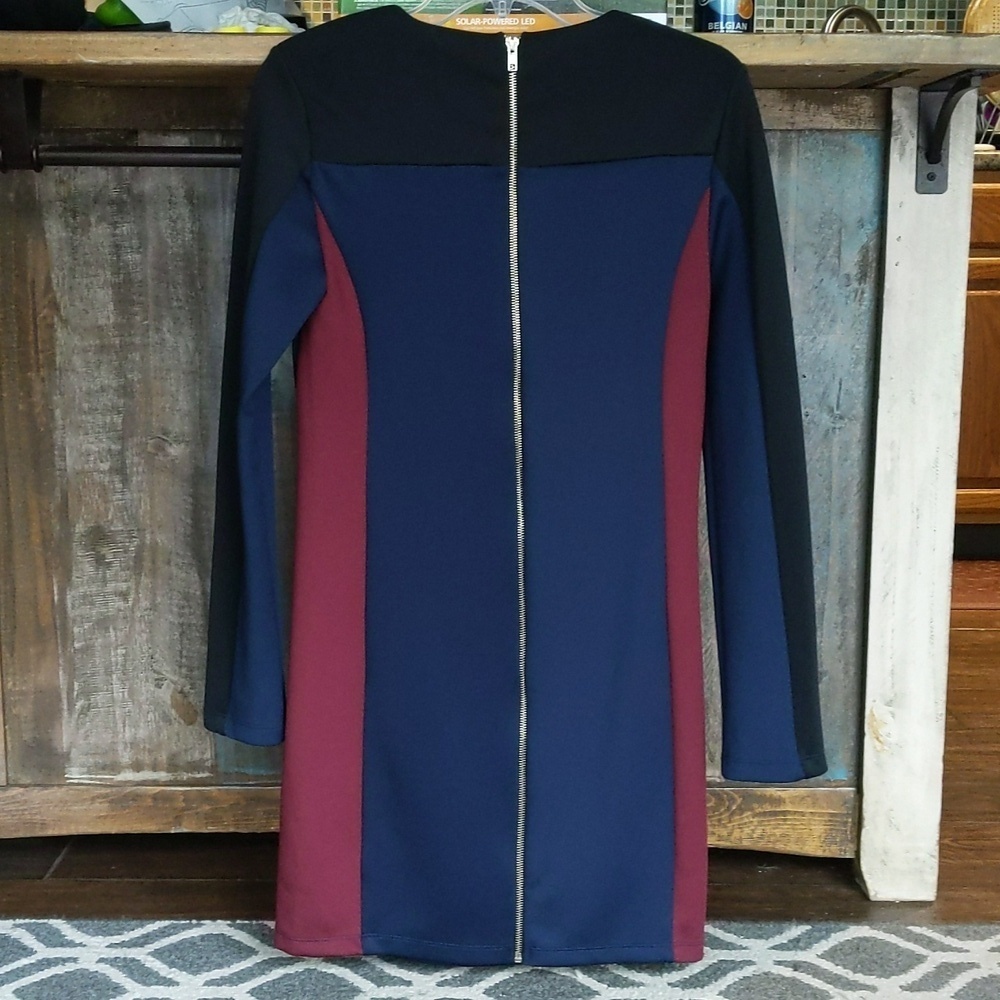 Romeo+Juliet Couture Color Block Long Sleeve Dress - Women's Medium - Picture 6 of 6